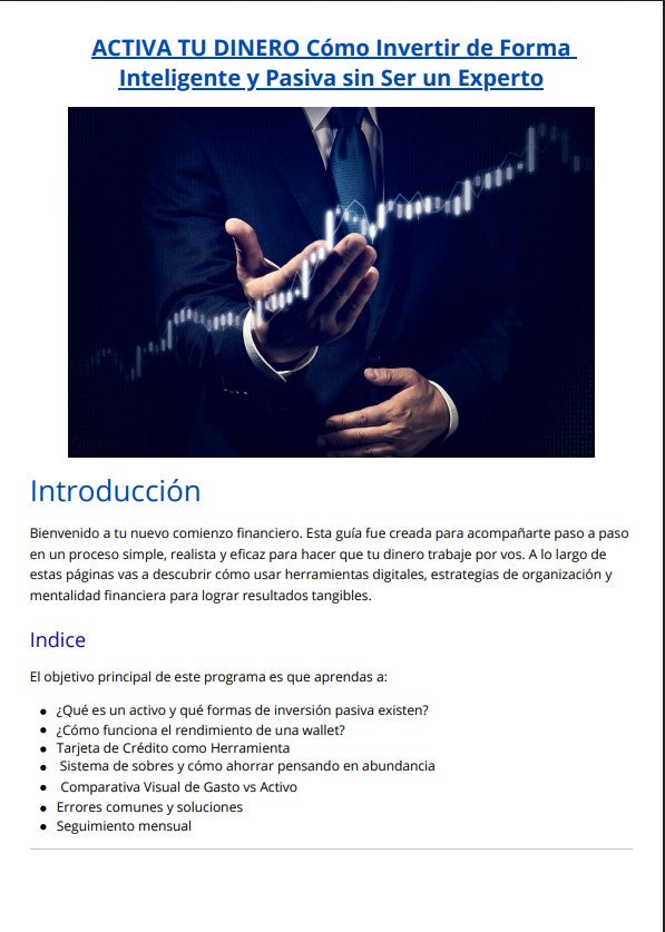 📘 Multiplica tus ahorros sin estrés con estrategias de inversión pasiva (Manual)